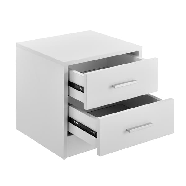 [en.casa]® Sängbord / Avlastningsbord Klovsta-37x38x34cm-vit