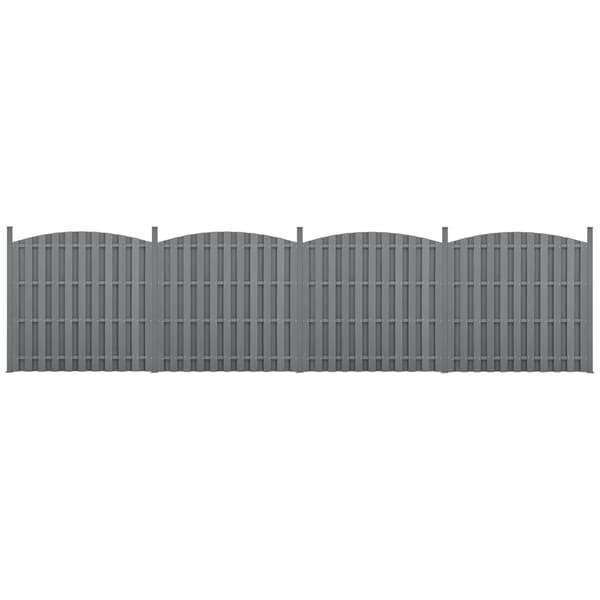 [neu.holz]® Hegn WPC grå 185 x 747 cm - sæt 4