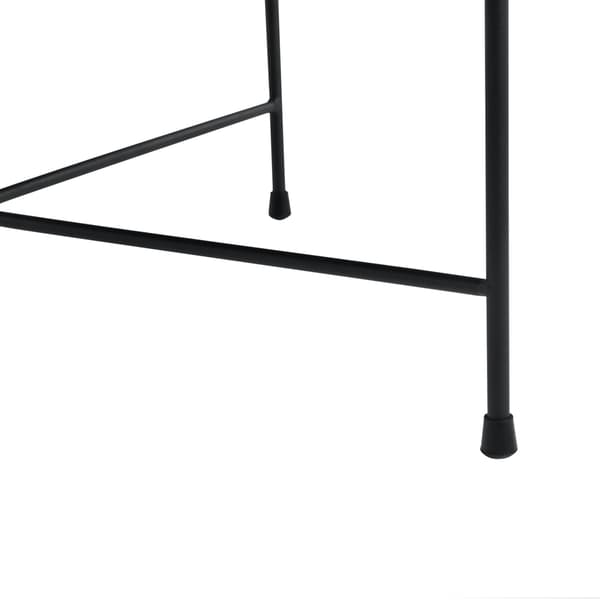[en.casa] Sofabord med opbevaringsplads - tekstil/spånplade/metal - 40xØ60cm - træ optik/grå/sort