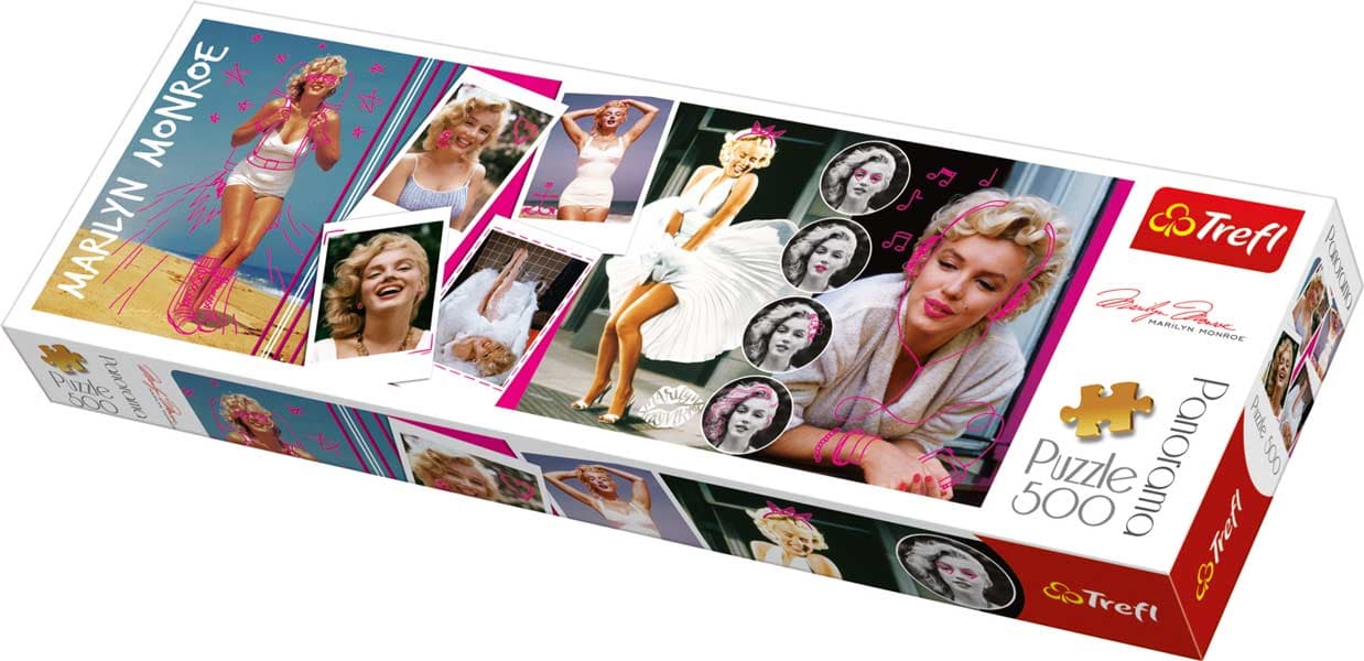 Trefl Panorama Pussel - Marilyn Monroe Collage 500 Bitar