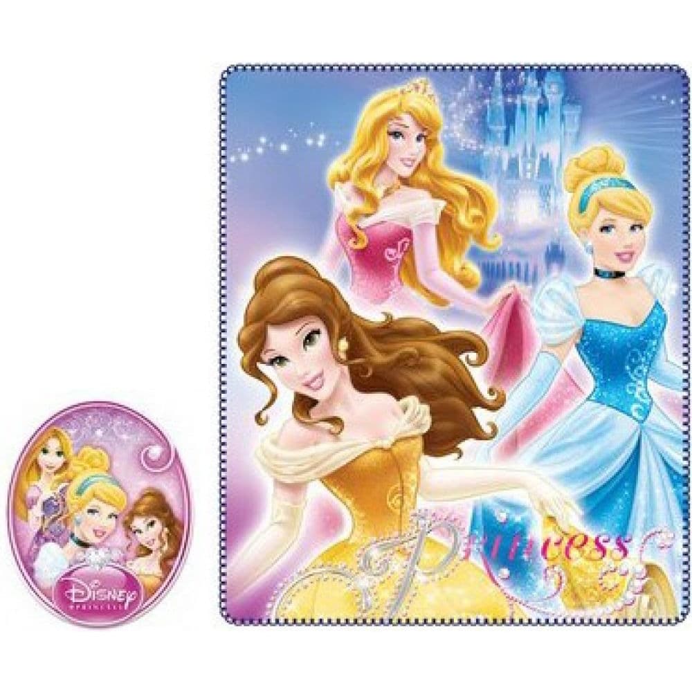 Disney Prinsessor Fleecefilt Blå