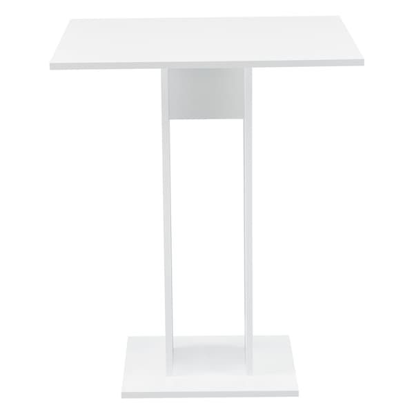 [en.casa] Matbord-Köksbord Lindesnes-65x65x78cm-melaminbelagd spånskiva-vit högglans