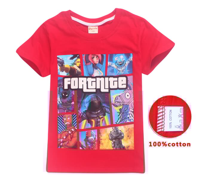 Fortnite T-shirts til børn størrelse 160 Rød på (Model 8391)