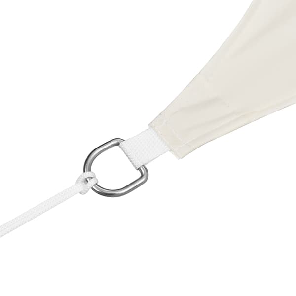 [en.casa]® Soltak-vattenavvisande - trekantig 3m x 3m x 3m sandfärg