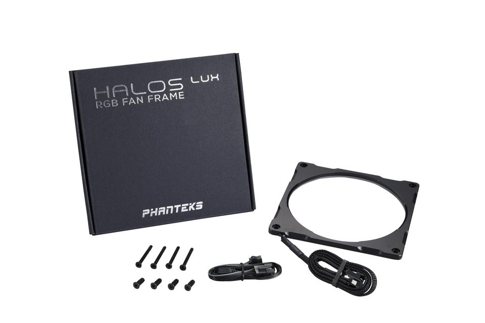 Phanteks Halos Lux 140mm RGB LED Fan Frame, Alum. Black