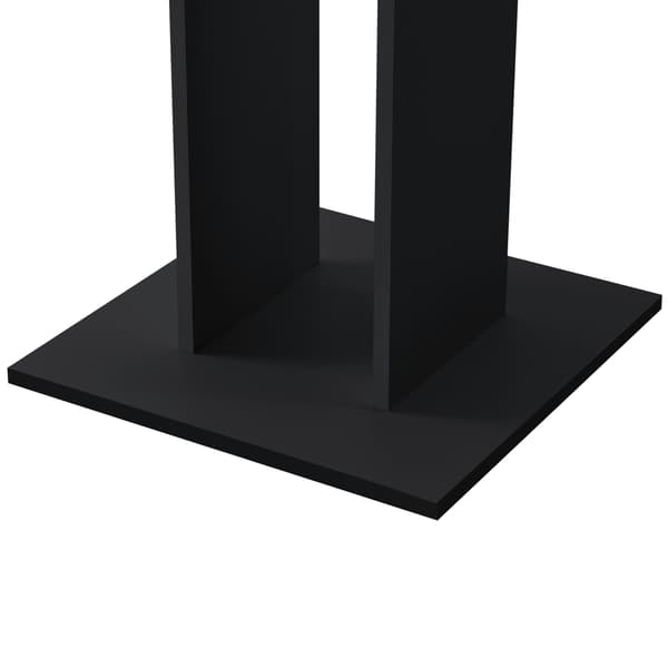 [en.casa] Matbord-Köksbord Lindesnes-65x65x78cm-melaminbelagd spånskiva-valnöt imitation-svart