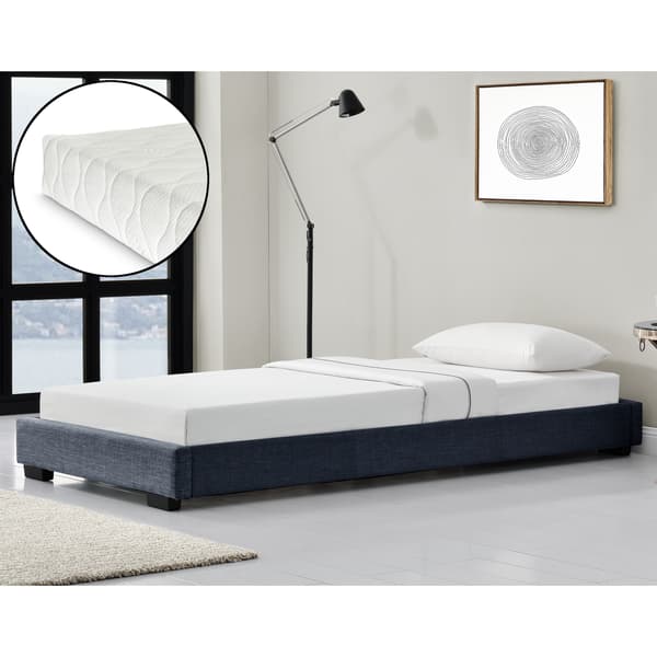 Corium® Luna Sengestel - inkl. madras - hør - 90x200 - mørkegrå