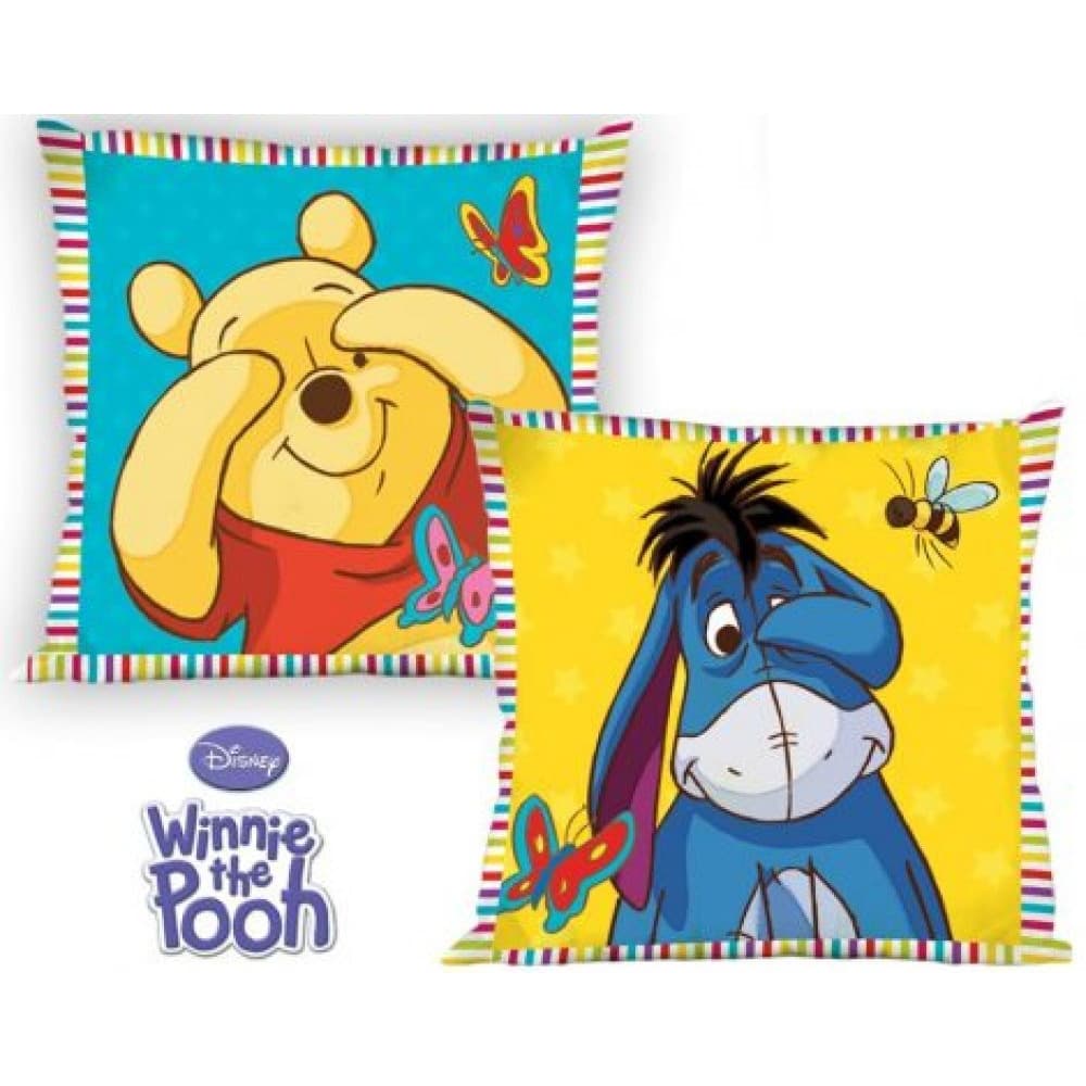 Disney Nalle Puh Kuddfodral 40x40cm Gul & Blå