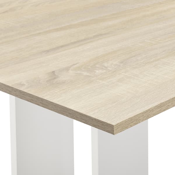 [en.casa] Matbord-Köksbord Lindesnes-65x65x78cm-melaminbelagd spånskiva-ek optik-vit