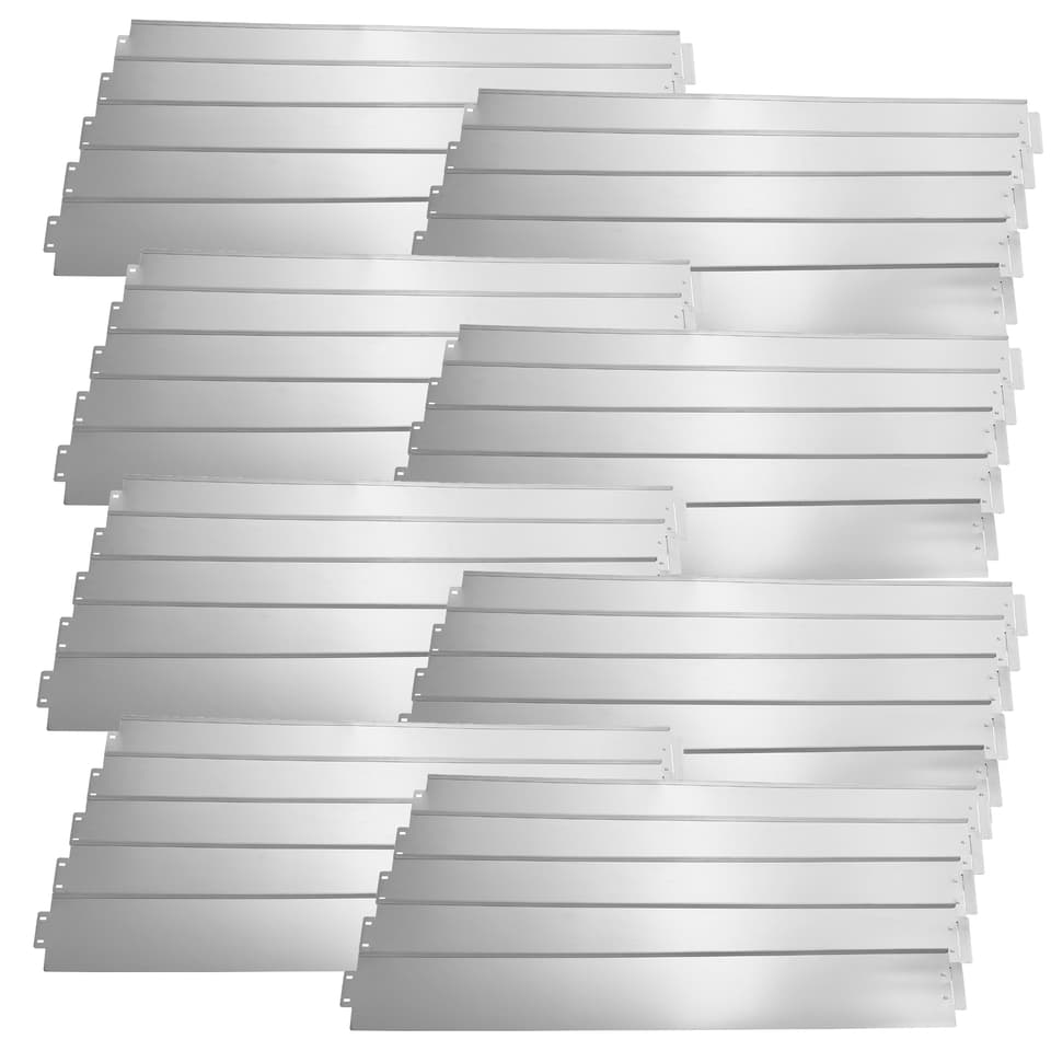 [casa.pro]® Rabattkant-Stål/Silver-15x100cm-Set 40