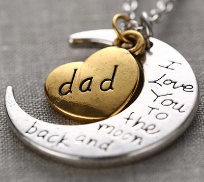 Halsband med berlock love to the moon and back smycke present