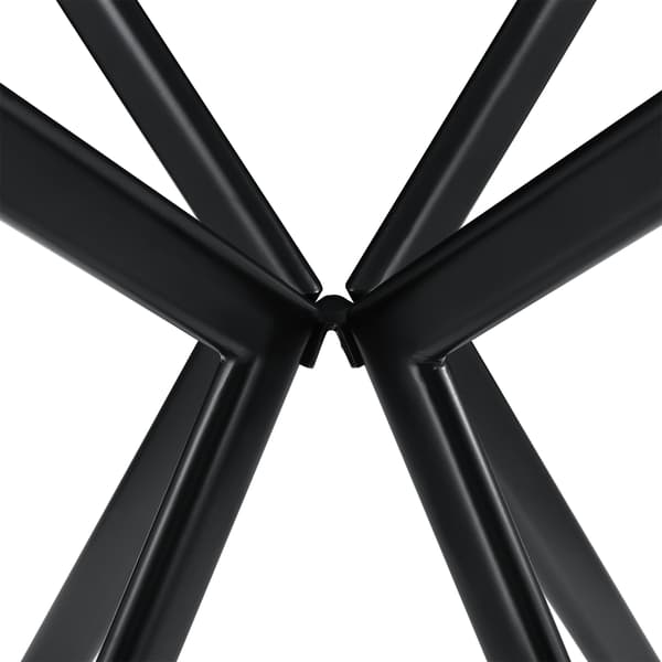 [en.casa]® Matbord-60x60x75cm-svartlackad-ben i metall