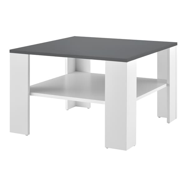 [en.casa]® Soffbord Aachen-60x60x40cm-mörkgrå-vit