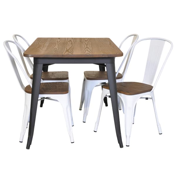 Spisegruppe i metalplade France bord 120 + 4 About France stole