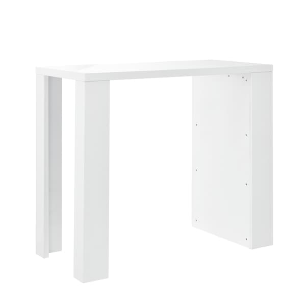 [en.casa]® Elegantti baaritiski sisäänrakenetuilla hyyllyillä - valkoinen