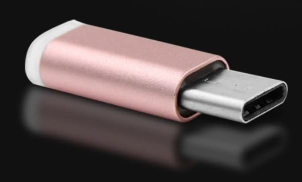 Adapter Micro USB Till USB (Typ C) Rosa
