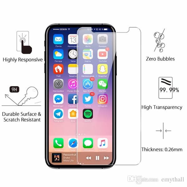 iPhone X Näytönsuoja karkaistua lasia - suojalasi - vahvan suojan (9H)