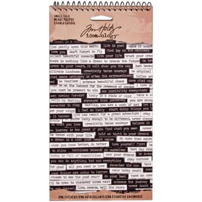 Tim Holtz Idea-Ology Spiral Bound Sticker Book - Small Talk