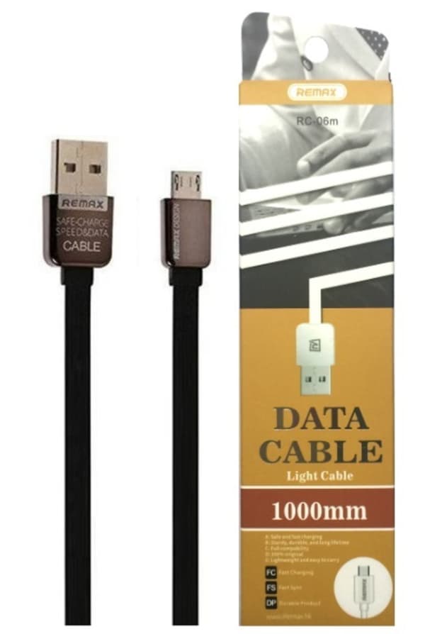 USB Kabel Micro USB (1 Meter) Svart