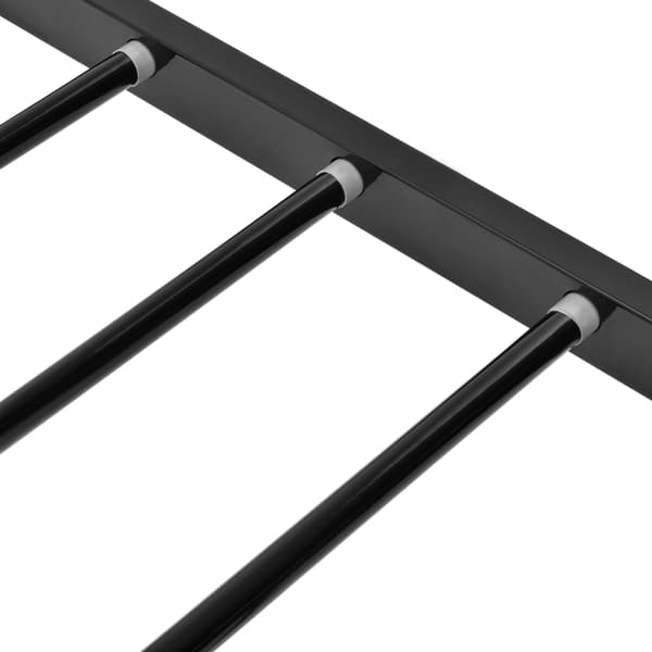 [en.casa]® Sängstomme i metall med ribotten-200x90cm-pulverlackerat stål-svart