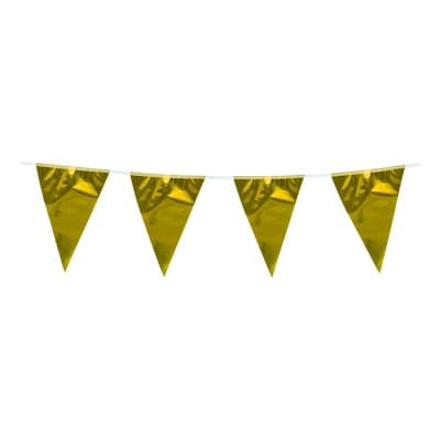 Jumbo Flaggirlang Metallic Guld