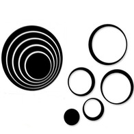 5 pakker cirkler sort