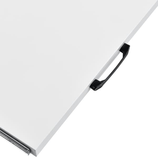 [en.casa]® Monteringsram med skiva för tvätt/tork- 7,5x60x54cm-passar alla maskiner med en bredd på 60 cm-pulverlackerat stål-vit-max. belastning på skivan: 10 kg