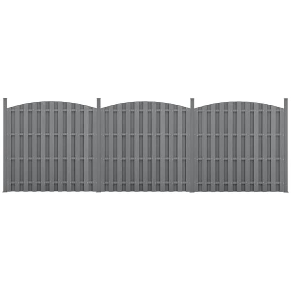 [neu.holz]® Hegn WPC grå 185 x 562 cm - sæt 3