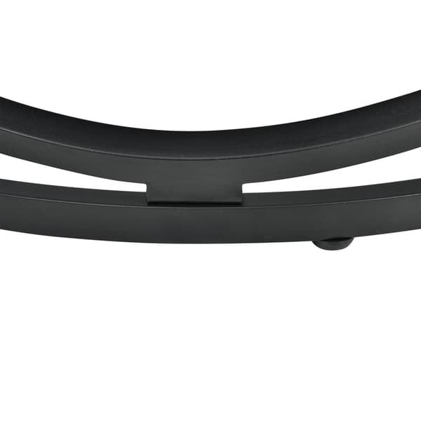 [en.casa] Sofabord Windeck - 46x79cm - metal - spånplade - rund - træ optik - sort