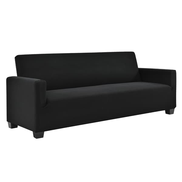 [neu.haus]® Sofföverdrag - Svart - soffbredd: 140-210 cm - elastisk tyg