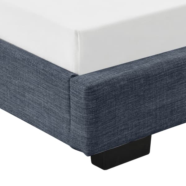 Corium® Polstret seng - hør - 90x200cm - mørkegrå