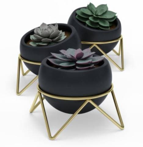 Umbra - Potsy - Blomsterpotter (3stk), sort