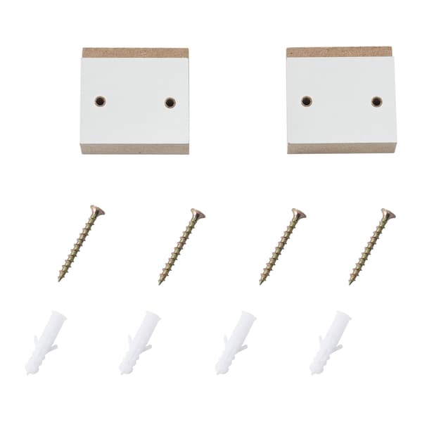 [en.casa]® Elementbeskyttelse - 152x19x82cm - MDF - Hvid