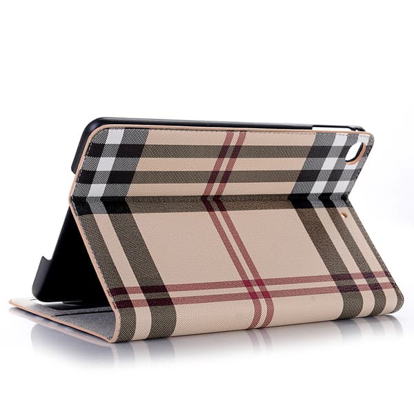 Plånboksfodral iPad Mini 5 (2019) - Rutmönster Beige