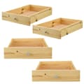 Miniatyrbild 2 av 5: [en.casa]® 4 lådor till lastpallar med skenor-standard-9,5x37,5x44,5cm-trä optik
