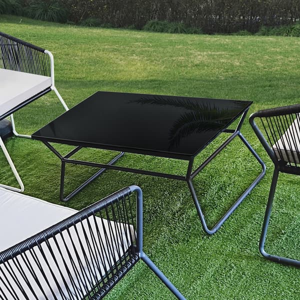 [neu.haus]® Bordskkiva av härdat glas-100x62cm-svart