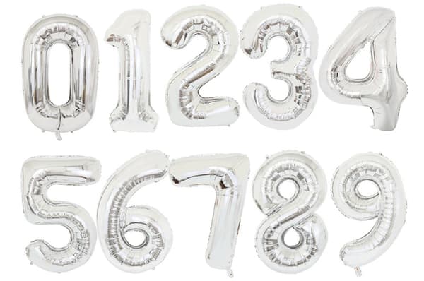90CM NUMBER BALLOON guld metallic