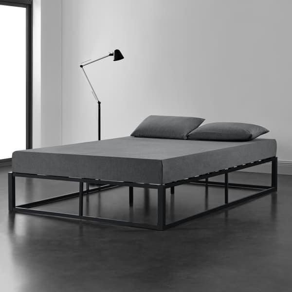 [en.casa]® Sängstomme i metall-inkl. ribbotten-200x160cm-svart