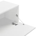 Miniatyrbild 5 av 6: [en.casa] Väggskåp Evaton-tv-bord-sängbord-hallmöbel-med 2 lådor-140x33x30cm-melaminbelagd spånskiva-vit högglans-max. belastning: 25 kg