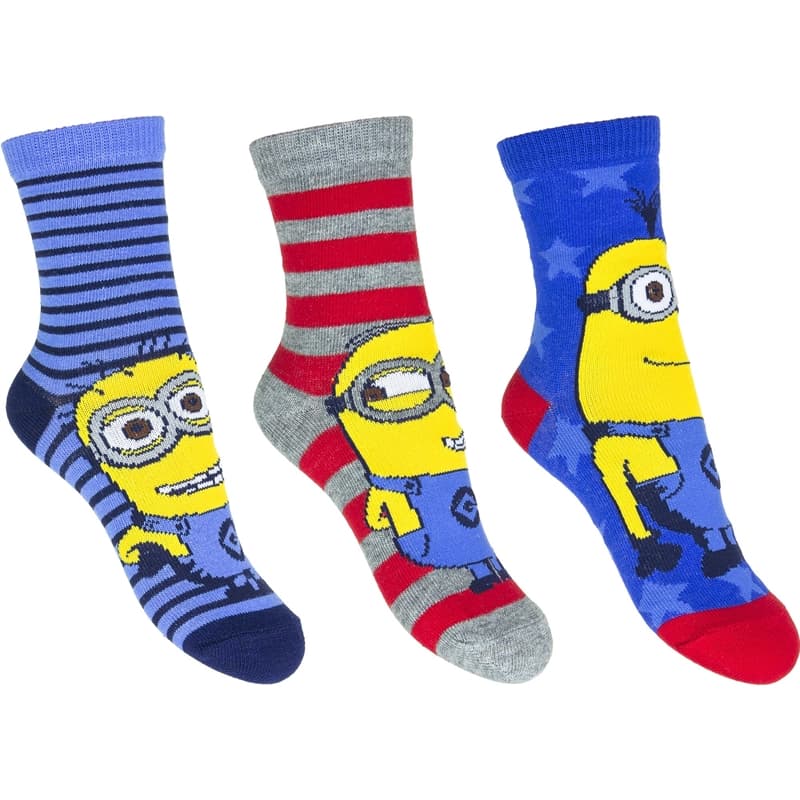 Minions strumpor 3-pack