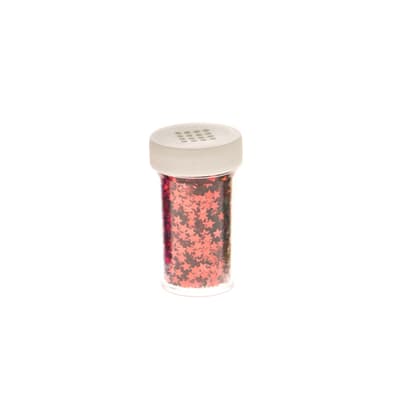 Glitter Stjärnor 20g Röd, Pyssel