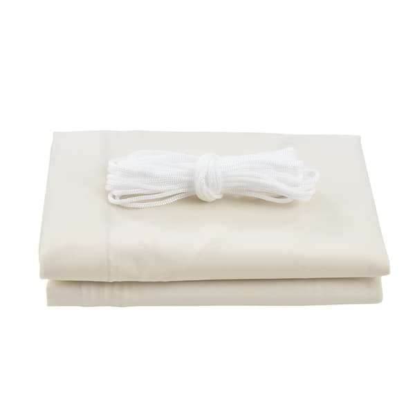 [en.casa]® Soltag - vandafvisende - trekantet - 4m x 4m x 4m sandfarvet
