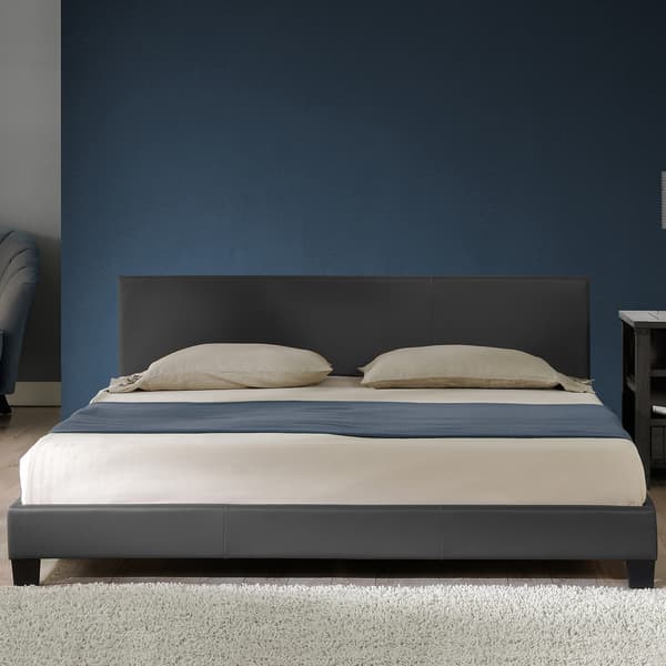 Corium® Kontinentalsäng Haugesund- konstläder - (140 x 200 cm) - mörkgrå