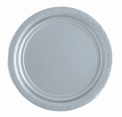 Papperstallrikar Silver Runda