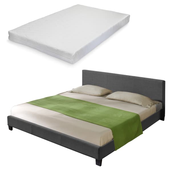 Corium® Dobbeltseng Sandefjord - tekstil - 200x140cm - mørkegrå