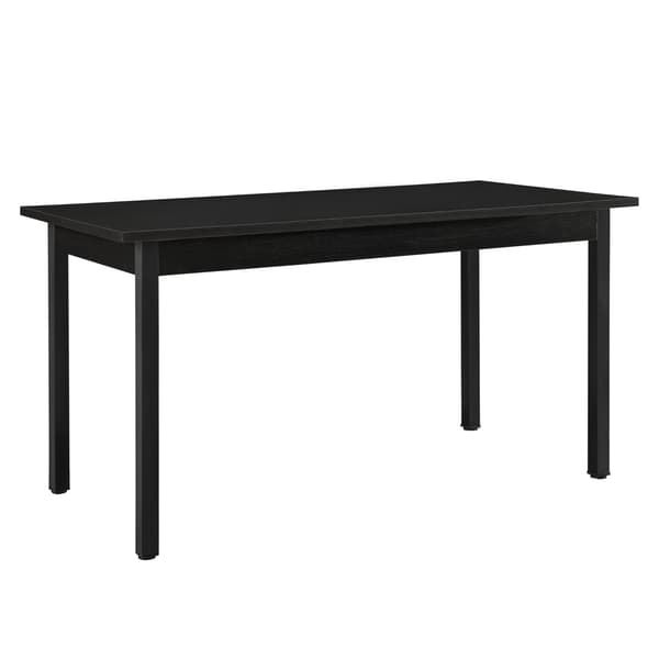 [en.casa]® Matbord Krombach-140x60x75cm-svart-för 6 personer