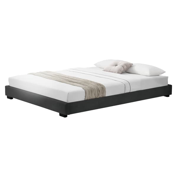 Corium® Klädd sängstomme Linnéa inkl. ribbotten-200x140cm-MDF-konstläder-svart