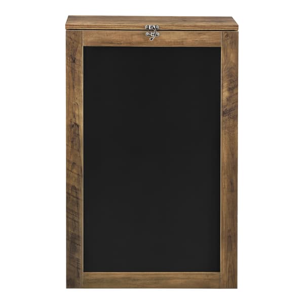 [en.casa]® Vægmonteret klapbord med tavle - 156x50x91,5cm - MDF - kork - træ farvet