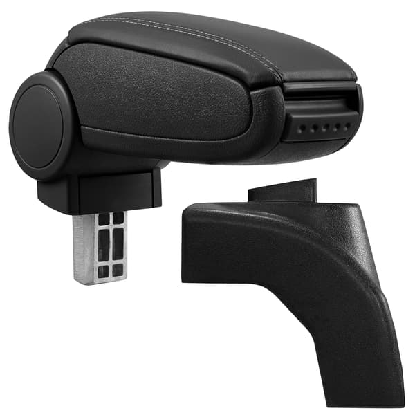 [pro.tec]® Armstöd till Volkswagen Golf 5 / Jetta med integrerat fack - konstläder - svart