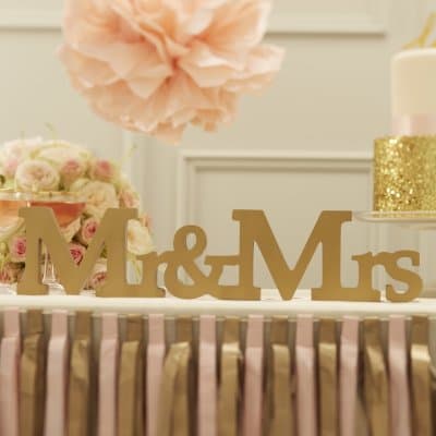 Mr & Mrs Trädekoration – Guld